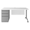 Hirsh Commercial Desks, 24 in D X 28.75 in H, 60 in W X Steel, Laminate, Arctic Silver / White 24226 - alternate 5